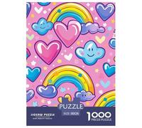 Motif d'amour Mignon Puzzles De 1000 Pièces pour Toute La Famille Classiques pour Jeux Et Activités Familiales Stimulantes, Art Adultes Enfants 38x26cm/1000pcs