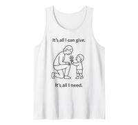 Motif d'amour Symbolique Minimal pour Enfant donnant Une Fleur aux Parents Débardeur