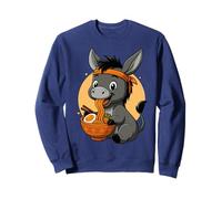 Motif d'âne Kawaii Mangeant des Ramen, Dessin d'âne Japonais Sweatshirt