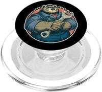 Motif D'atelier Mechanic Bear Strong avec Clé PopSockets PopGrip pour MagSafe