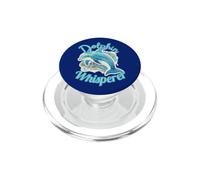 Motif Dauphin murmure rétro Vie Marine PopSockets PopGrip pour MagSafe