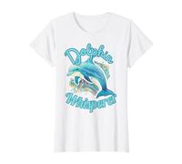 Motif Dauphin murmure rétro Vie Marine T-Shirt Graphique avec Valeur