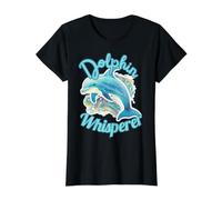 Motif Dauphin murmure rétro Vie Marine T-Shirt Graphique avec Valeur