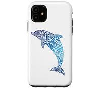 Motif Dauphin Tribal océan Animal Bleu Coque pour iPhone 11