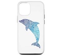 Motif Dauphin Tribal océan Animal Bleu Coque pour iPhone 12/12 Pro