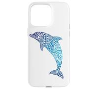 Motif Dauphin Tribal océan Animal Bleu Coque pour iPhone 15 Pro Max