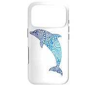 Motif Dauphin Tribal océan Animal Bleu Coque pour iPhone 17 Pro