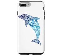 Motif Dauphin Tribal océan Animal Bleu Coque pour iPhone 7 Plus/8 Plus