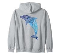 Motif Dauphin Tribal océan Animal Bleu Sweat à Capuche