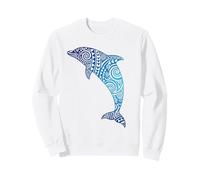 Motif Dauphin Tribal océan Animal Bleu Sweatshirt