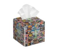 Motif D'Autocollant Drapeau De La Statue De La Liberté Boîtes À Mouchoirs Réutilisable Boîte À Mouchoirs Modernes Porte-Serviettes pour Maison Hôtel Salle De Bain