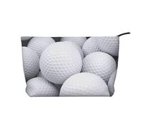 Motif de balles de Golf 3D,Trousse de Toilette en Velours côtelé, Trousse de Maquillage Portable pour Les Voyages