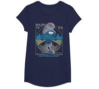 Motif de Bande dessinée The Schtroumpfs Movie Made in Comics T-Shirt, Fille, Bleu Marine, XS