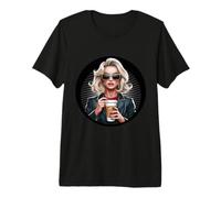 Motif de café coloré pour Les Amis du café T-Shirt Haut de Gamme