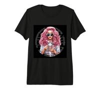 Motif de café coloré pour Les Amis du café T-Shirt Haut de Gamme