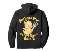 Motif de Canard chaotique Mignon avec Inscription « God Has a Plan » Sweat à Capuche