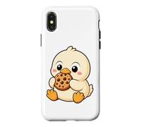 Motif de Canard Mangeant des pépites de Chocolat Coque pour iPhone X/XS
