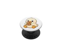 Motif de Canard Mangeant des pépites de Chocolat PopSockets PopGrip Adhésif