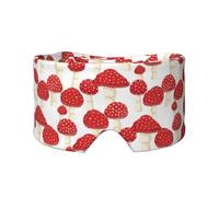Motif de champignons rouges amanite tue-mouches,Masque pour les yeux bloquant la lumière Cache-yeux et cache-oreilles pour le sommeil