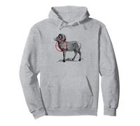 Motif de chasse à la faune en forme de chèvre de montagne et de réticule Sweat à Capuche