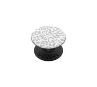 Motif de Chat guépard des neiges Blanc imprimé léopard Gris PopSockets PopGrip Adhésif