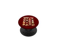 Motif de Chat Kawaii Sushi, Mignon Dessin animé et Gourmand PopSockets PopGrip Adhésif