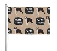 Motif de chien anglais,Drapeau de jardin, bannière décorative, drapeau double face, 2 x 3 pieds, pour extérieur et intérieur
