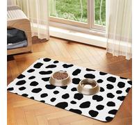 Motif de Chien Dalmatien,Tapis d'alimentation pour Animaux de Compagnie, Sets de Table en Cuir PU pour Chats et Chiens,30x45cm
