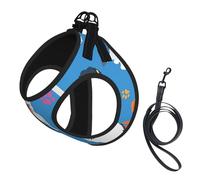 Motif de Chien Labrador Mignon,Harnais pour Animaux de Compagnie, Harnais réfléchissant réglable pour Chien,L