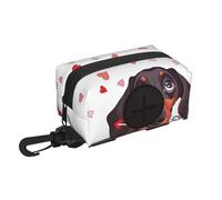 Motif de chien teckel mignon,Support de sacs à crottes Distributeur de sacs à déjections canines Fournitures pour animaux de compagnie