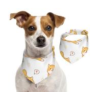 Motif de Chiens Shiba Inu Mignons,Bandanas pour Chien, écharpe en Coton, Bavoirs réglables pour Animaux de Compagnie,L