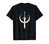 Motif de Ciel Nocturne Moon and Sword Vintage des années 60 T-Shirt