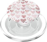 Motif de coeur en rose et blanc AFB0298 PopSockets PopGrip - Support et Grip pour Smartphone/Tablette avec un Top Interchangeable PopSockets PopGrip pour MagSafe