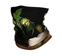 Motif De Cônes De Bière Et De Houblon Bandeaux Anti-UV Echarpe Gaiter Unisexe Chapeaux Demi-Visage pour Moto Sports Vélo 26X30CM
