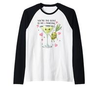 Motif de Couple avec Un Joli Jeu de Mots d'amour Martini Olive Manche Raglan