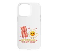 Motif de Couple Mignon « Vous êtes Le Bacon pour Mes œufs » Coque pour iPhone 15 Pro Max
