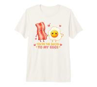 Motif de Couple Mignon « Vous êtes Le Bacon pour Mes œufs » T-Shirt Haut de Gamme