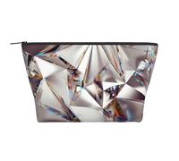 Motif de Cristal de Diamant Abstrait Scintillant imprimé, Trousse de Toilette Trousse de Maquillage Sac à cosmétiques Trousse de Toilette de Voyage Portable