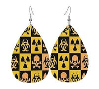 Motif De Danger Atome Nucléaire Crâne Et Os Croisés Femme Boucle Doreille Mode Boucle D'Oreille Crochet Fantaisie Boucles D'Oreilles Pour Cadeau Mariage Multiple Piercings