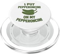Motif de Dicton culinaire Amusant pour Les accros à Pepperoncini PopSockets PopGrip pour MagSafe