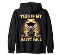 Motif de dragon barbu « This Is My Happy Face » Sweat à Capuche