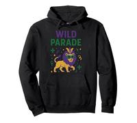 Motif de fête du Mardi Gras Wild Parade Sweat à Capuche
