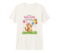 Motif de fête féline Paw-Some Cat Party T-Shirt Haut de Gamme