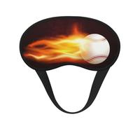 Motif de flamme de feu de baseball,Masques de sommeil occultants, cache-yeux couvrants, masques de sommeil anti-lumière