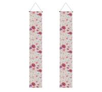 Motif de fleur de cosmos dessiné à la main, Décorations pour fête de remise de diplômes - Bannière de bienvenue à suspendre au porche, pour l'intérieur et l'extérieur