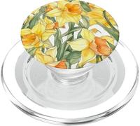 Motif de Fleurs Sauvages Aquarelle Jonquille PopSockets PopGrip pour MagSafe