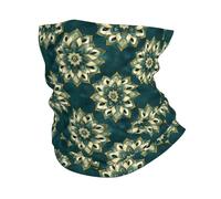 Motif De Fleurs Vertes Femme Homme Cache Cou Respirant Bandana Thermique Foulard pour Moto Course À Pied Randonnée Sport