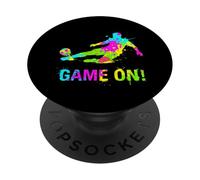 Motif de Football Coloré pour Défenseurs Joueurs Défensifs PopSockets PopGrip Adhésif