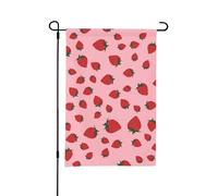 Motif de fraises,Drapeau de jardin décoratif double face pour intérieur et extérieur, 30 x 45 cm