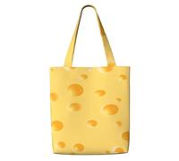 Motif de fromage jaune,Sacs d'épicerie réutilisables, sacs fourre-tout de grande capacité, sac à bandoulière en toile
